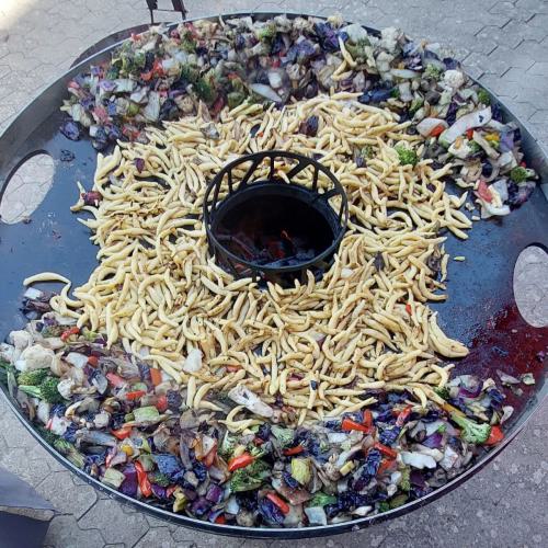 Plattengemüse mit Schupfnudel